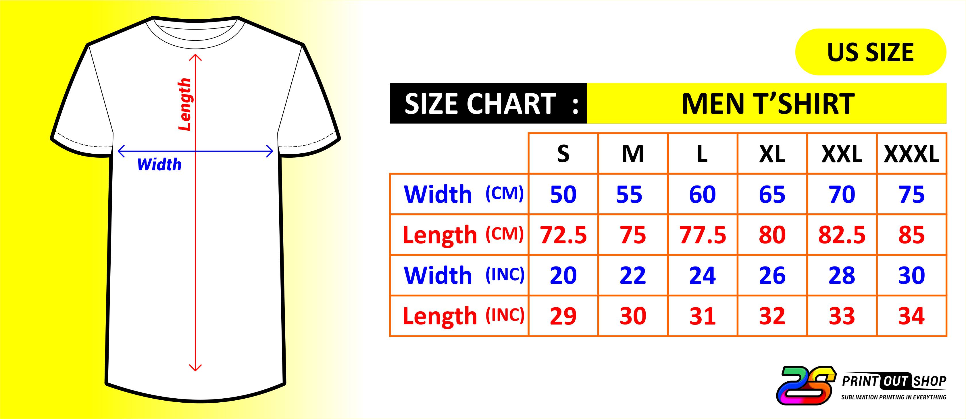 T Shirt Size Conversion Chart
